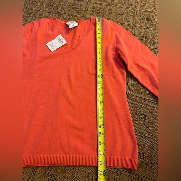 Talbots Pima Cotton Coral Sweater Size Medium NWT - Picture 6 of 8
